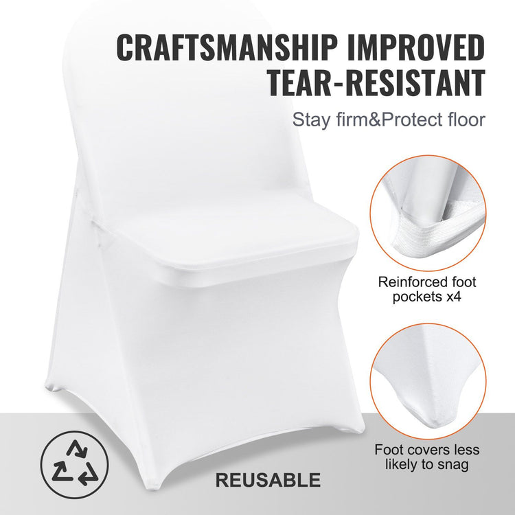 Close-up of white spandex chair cover fabric texture