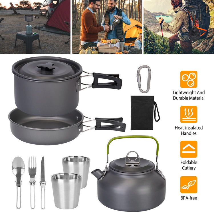Arbasa 12-Piece Camping Cookware Set main product view