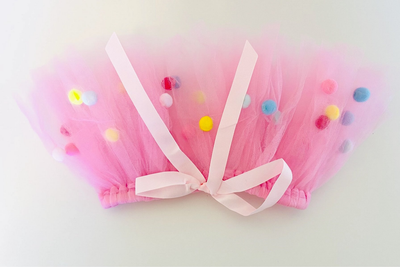 Tutu Joli Pink Pom Pom Dog Tutu Skirt