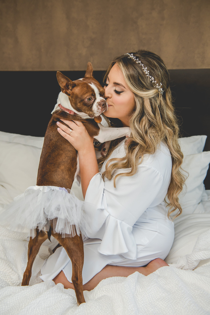 Tutu Joli White Bridal Dog Tutu Skirt