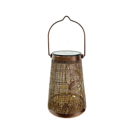 European garden wrought iron hollowed-out solar hanging lights Outdoor product image 2