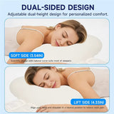 Cloud Pillow - Ergonomic Memory Foam Pillows, Adjustable Cervical Neck Support Pillow with Breathable Pillowcase