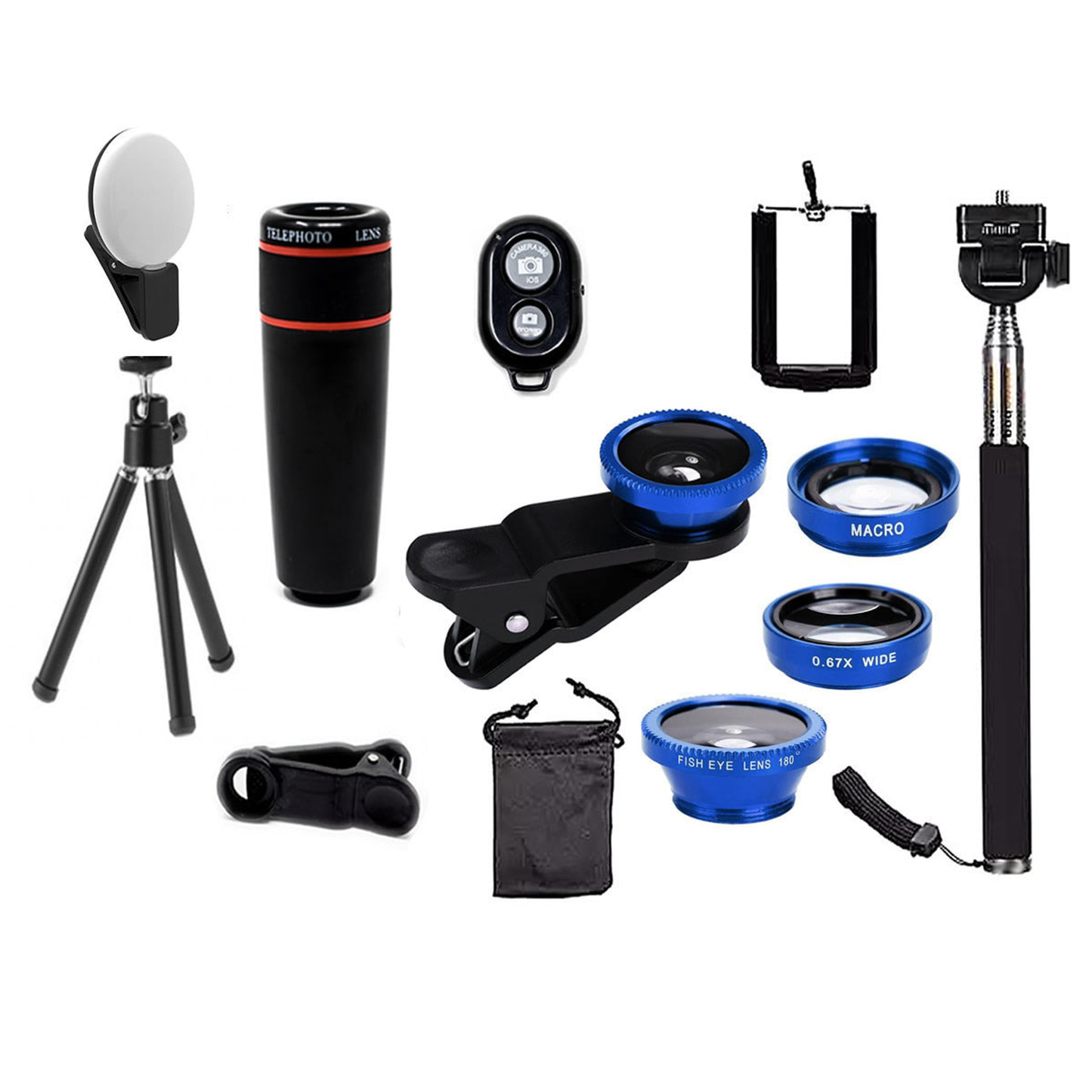 11-in-1 Smartphone Camera Lens & Selfie Kit