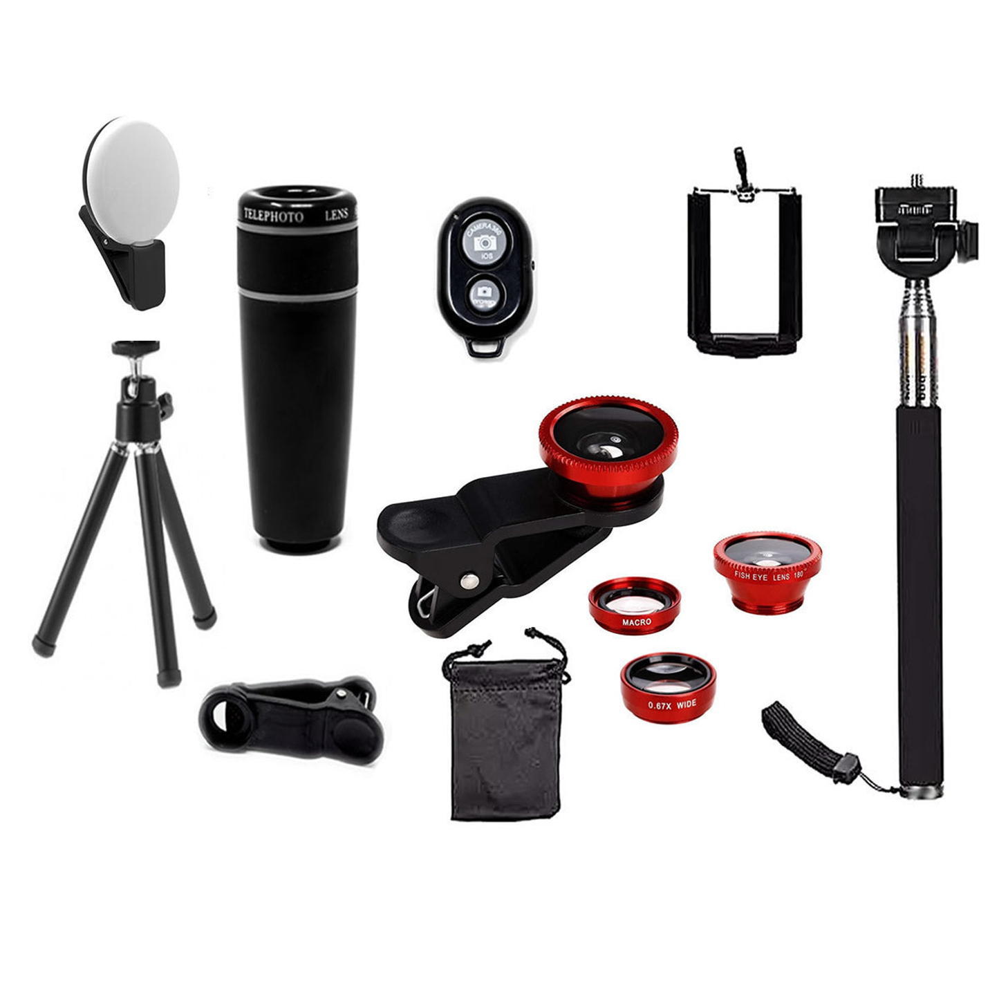 11-in-1 Smartphone Camera Lens & Selfie Kit