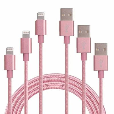 3-to-Tango Nylon Braided Charging Cable Set (3ft, 6ft, 10ft)