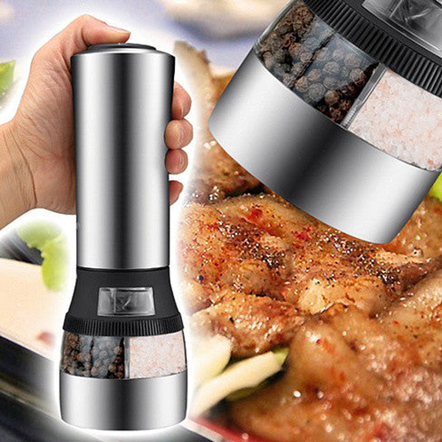 Perfect Blend Electric Salt and Pepper Grinder