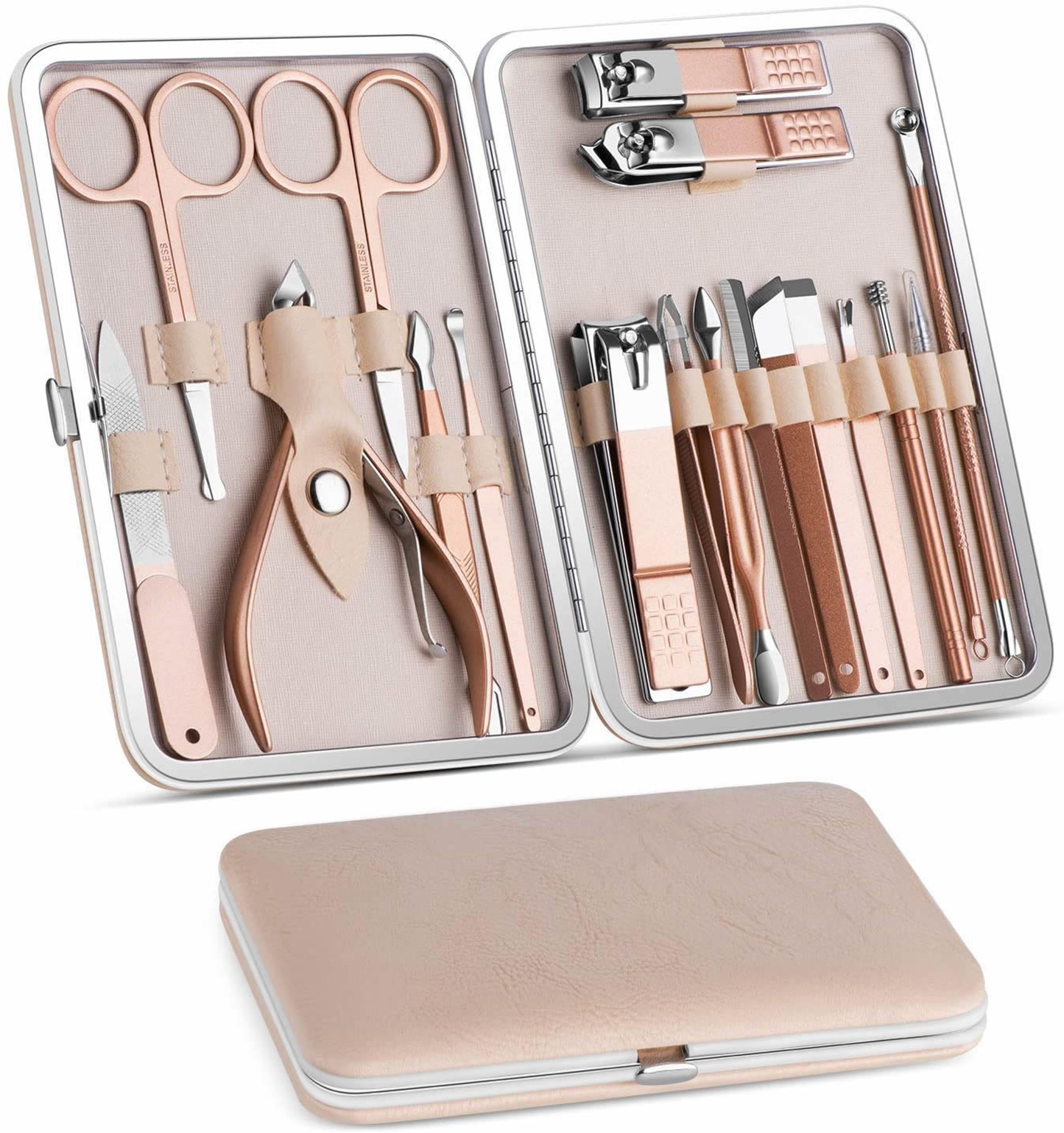 18-in-1 Stainless Steel Manicure & Pedicure Tool Set