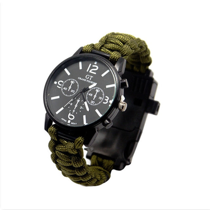 Outdoor Survival Watch Bracelet with LED Light