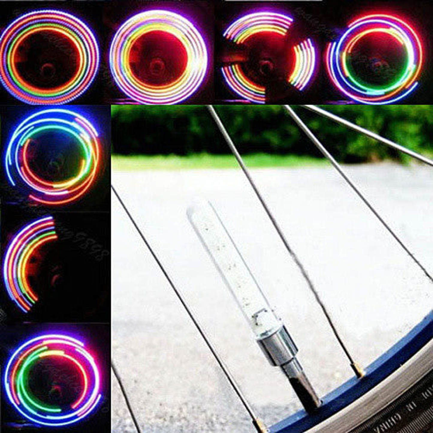 Multi LED Bike Wheel Lights (2-Pack)
