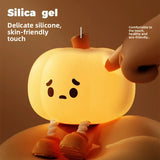 Pumpkin-shaped silicone pat light