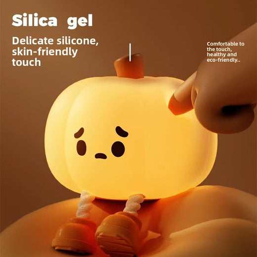 Pumpkin-shaped silicone pat light