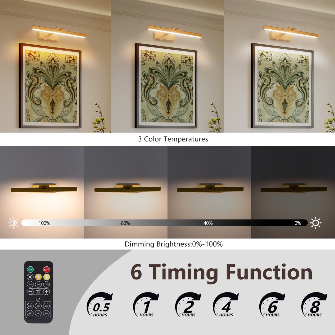 16 Inch Gold LED Bathroom Vanity Light Dimmable