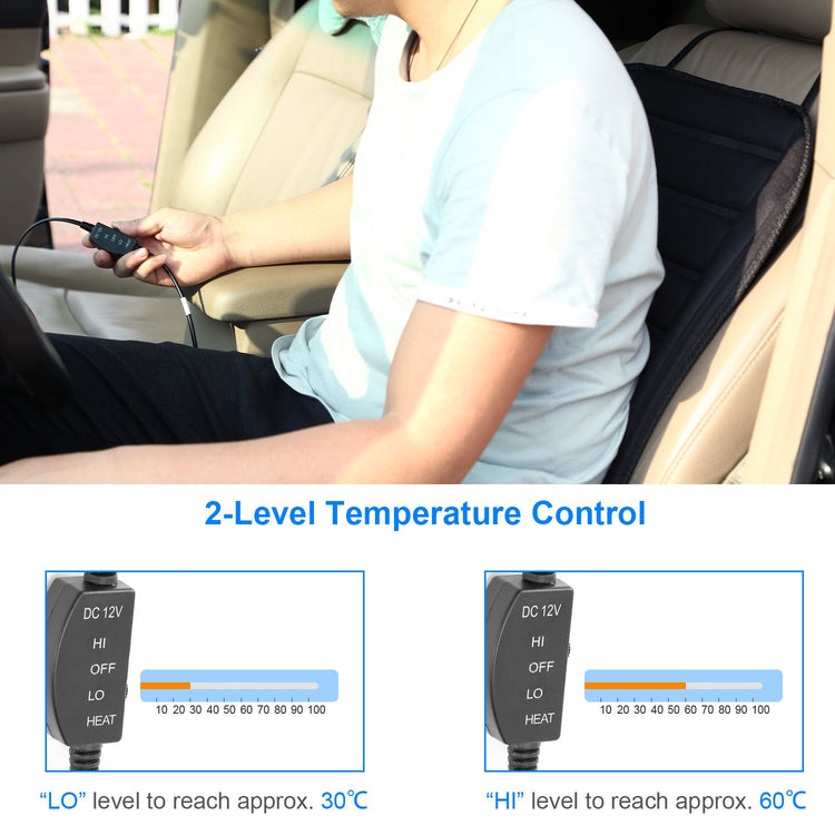 12V Adjustable Car Seat Heater side angle view
