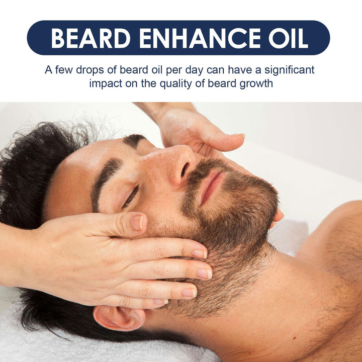 Beard oil back label with usage instructions