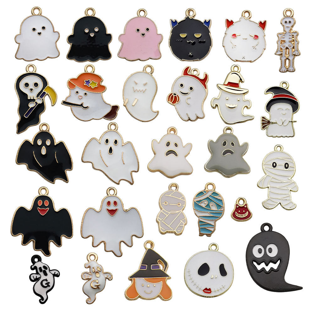 Halloween Oil-Drip Alloy Pendant Charms
