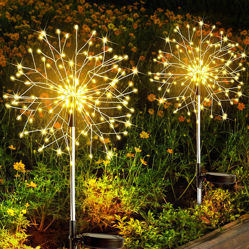 LED Solar Flower Fireworks Lights Outdoor Waterproof Copper Wire