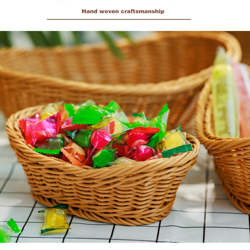 Imitation Rattan Fruit Storage Basket