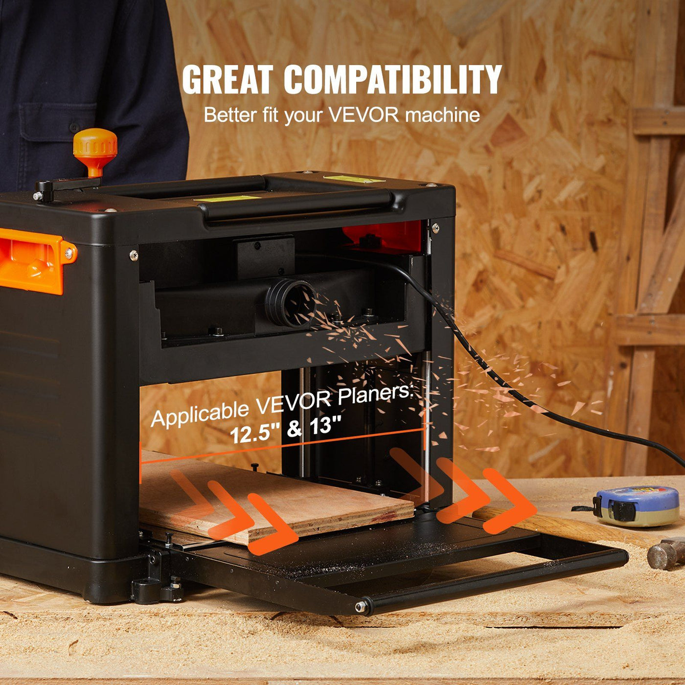 Arbasa 13-Inch High-Speed Planer Blades Set component layout