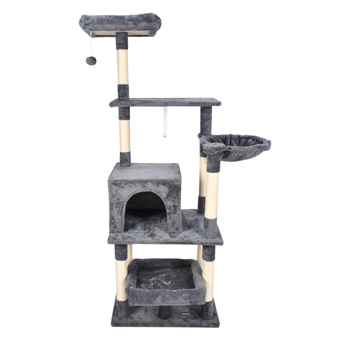 GOOPAWS 3-Tier 50-in Faux Fur Cat Tree & Condo