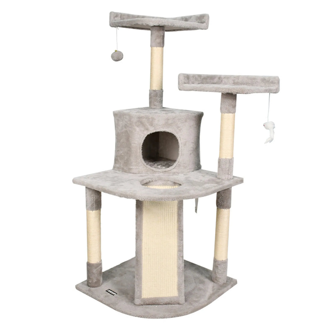 GOOPAWS Multi-Level 66-in Faux Fur Cat Tree & Condo