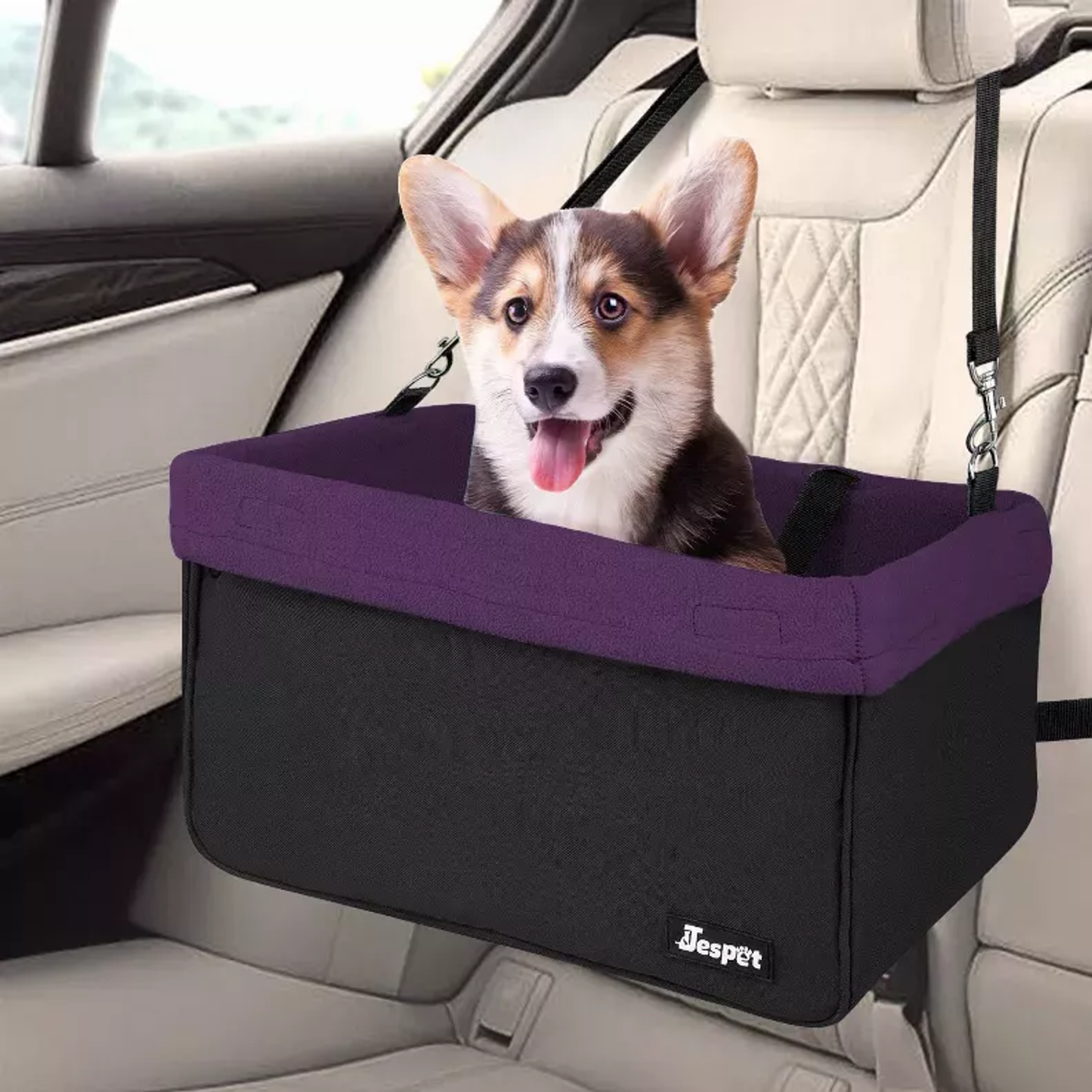 JESPET Dog Booster Seat Purple