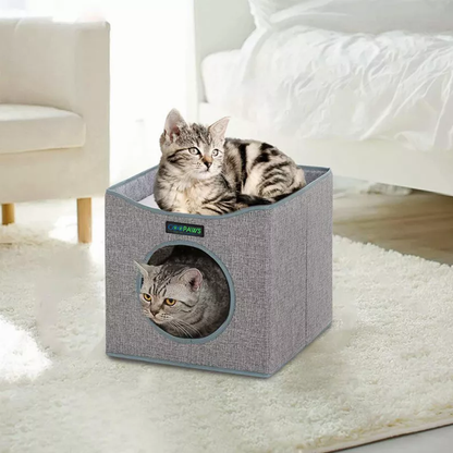 JESPET Foldable Cat Condo & Cube House Bed