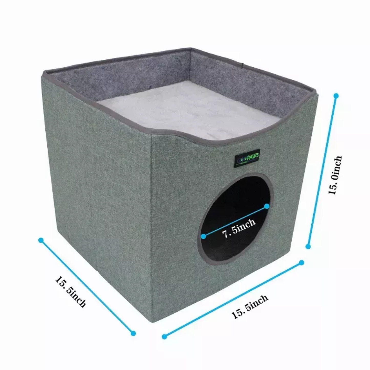 JESPET Foldable Cat Condo & Cube House Bed