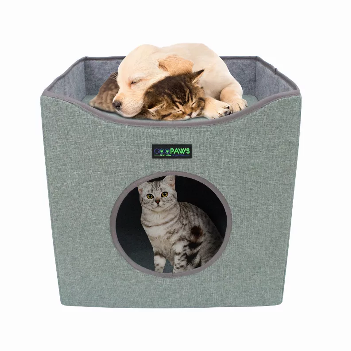 JESPET Foldable Cat Condo & Cube House Bed