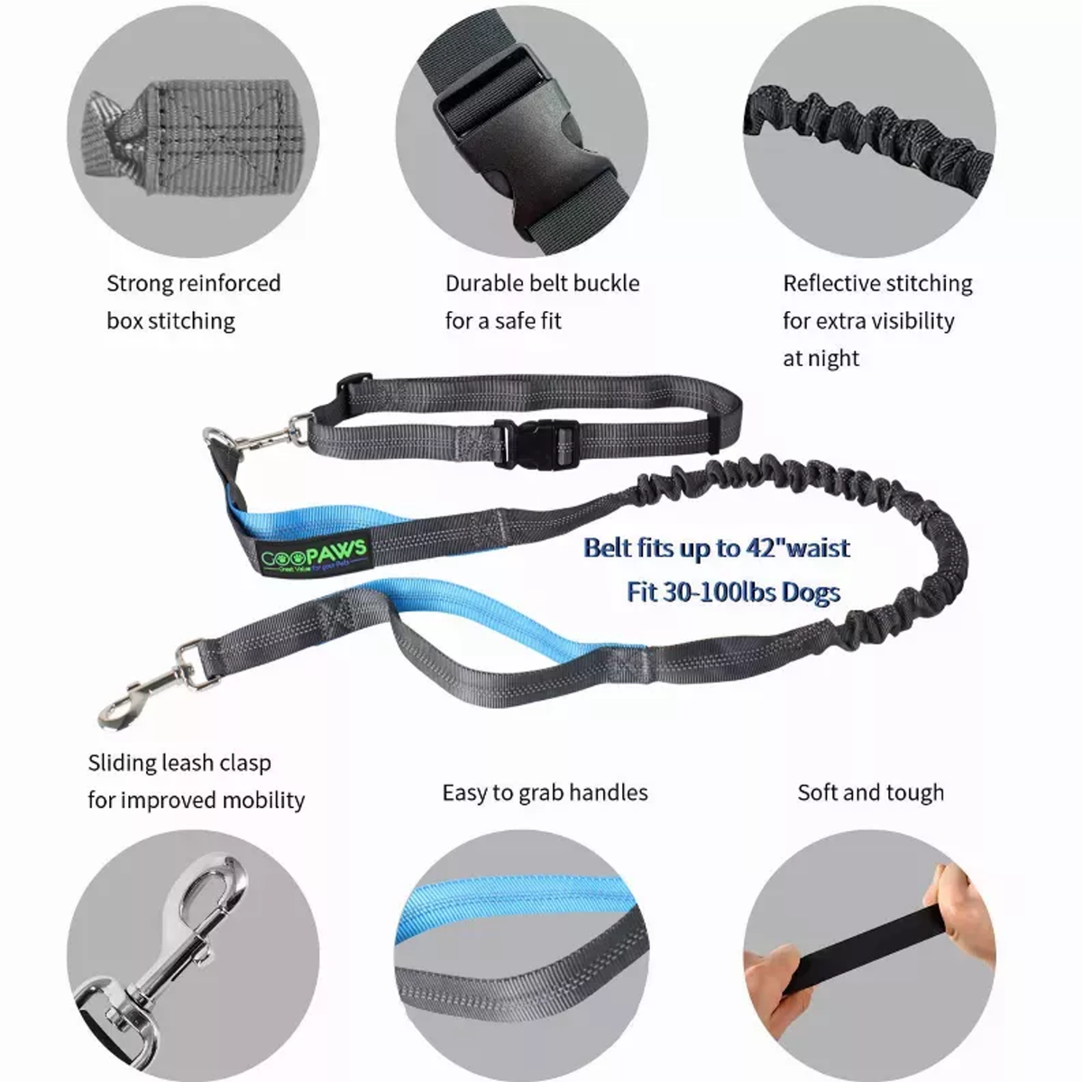 JESPET Hands Free Dog Leash for Running