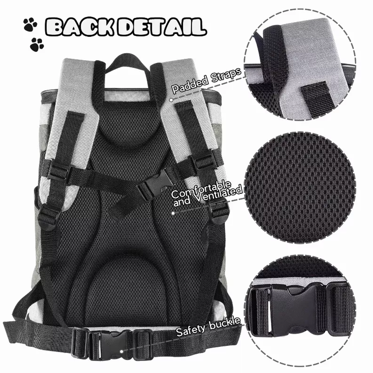 JESPET Pet Backpack Carrier for Small Dogs