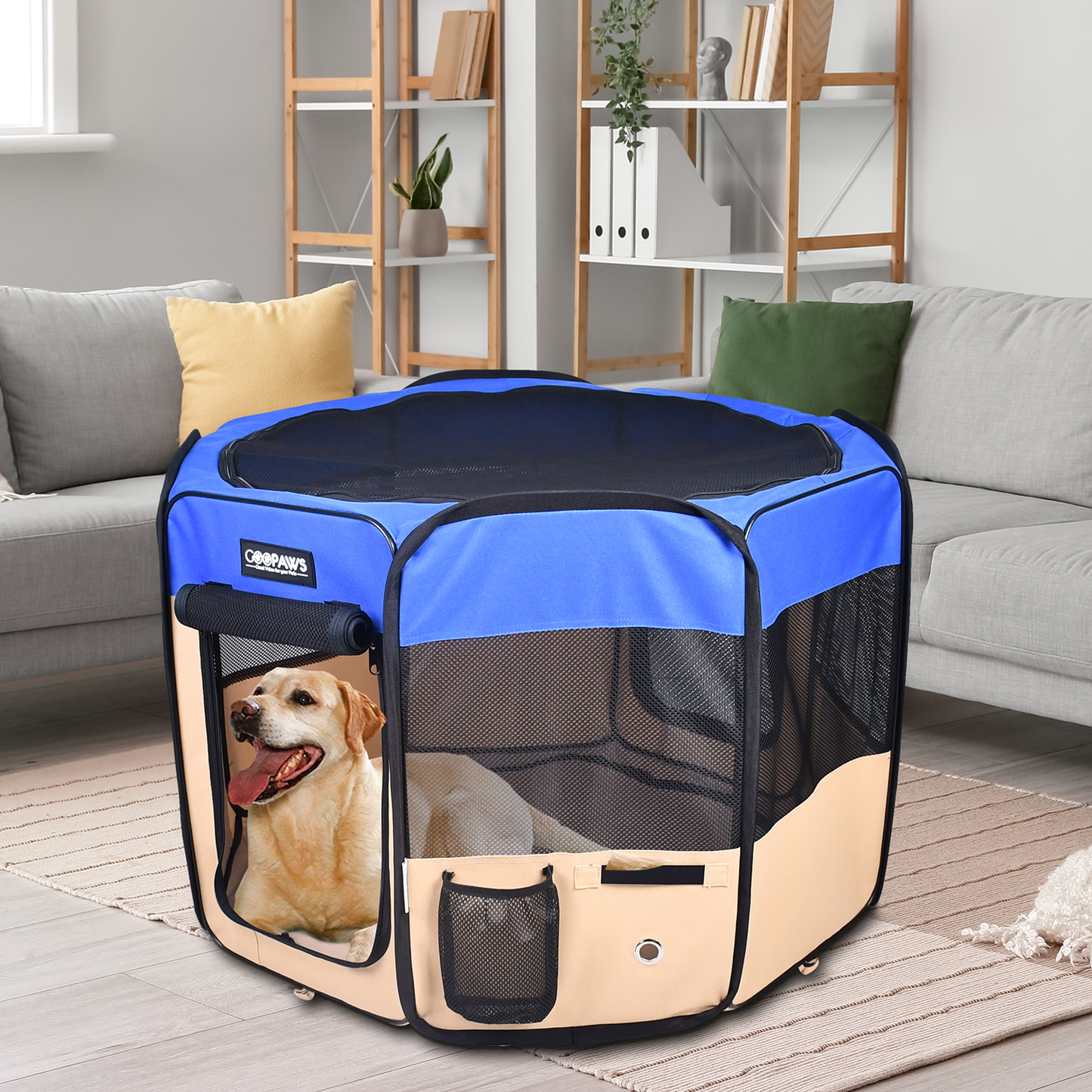 JESPET Portable Soft Dog Playpen & Kennel