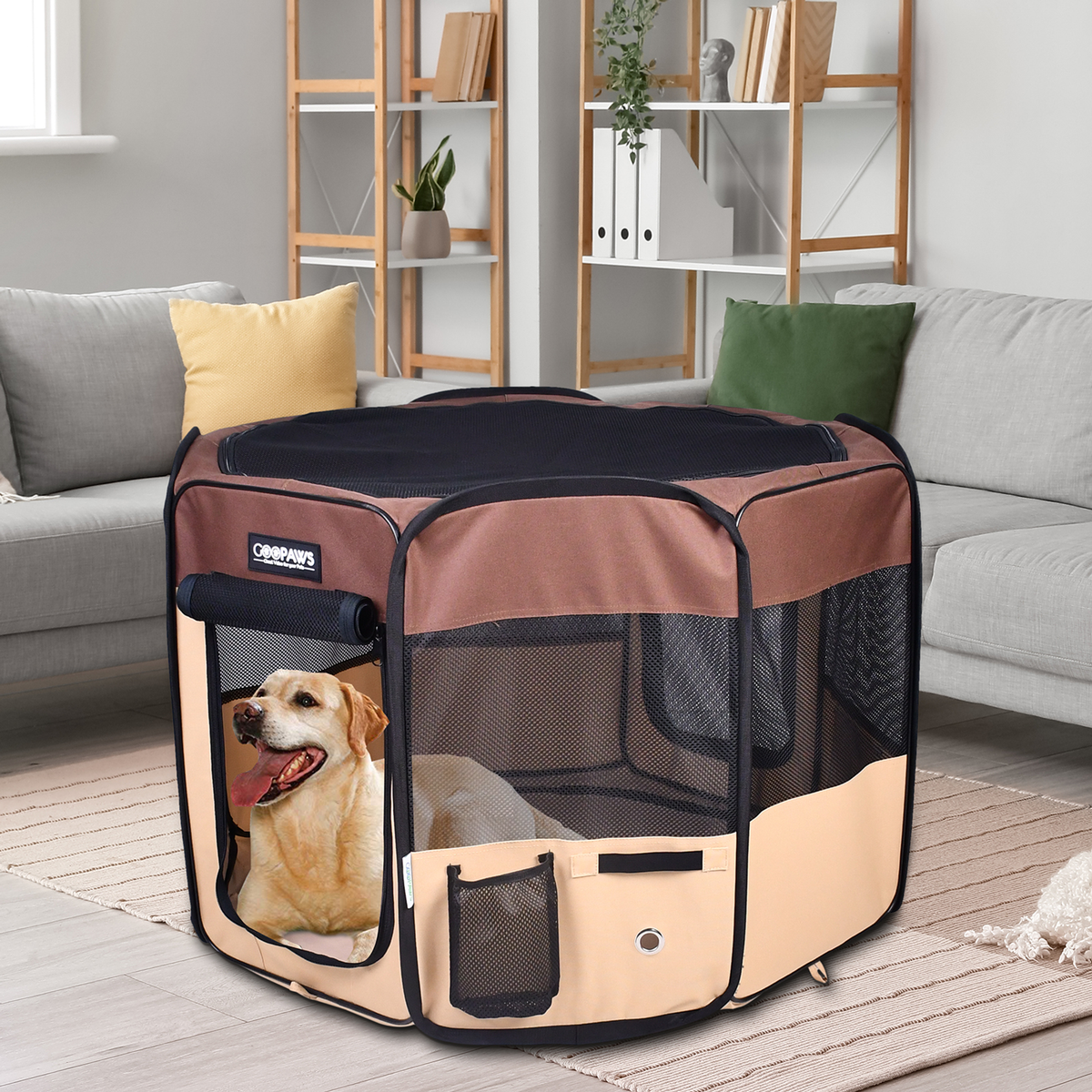 JESPET Portable Soft Dog Playpen & Kennel
