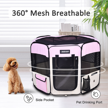 JESPET Portable Soft Dog Playpen & Kennel