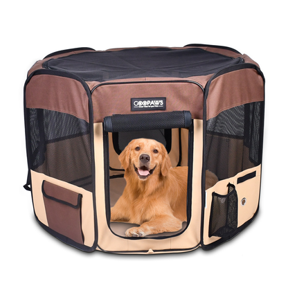 JESPET Portable Soft Dog Playpen & Kennel