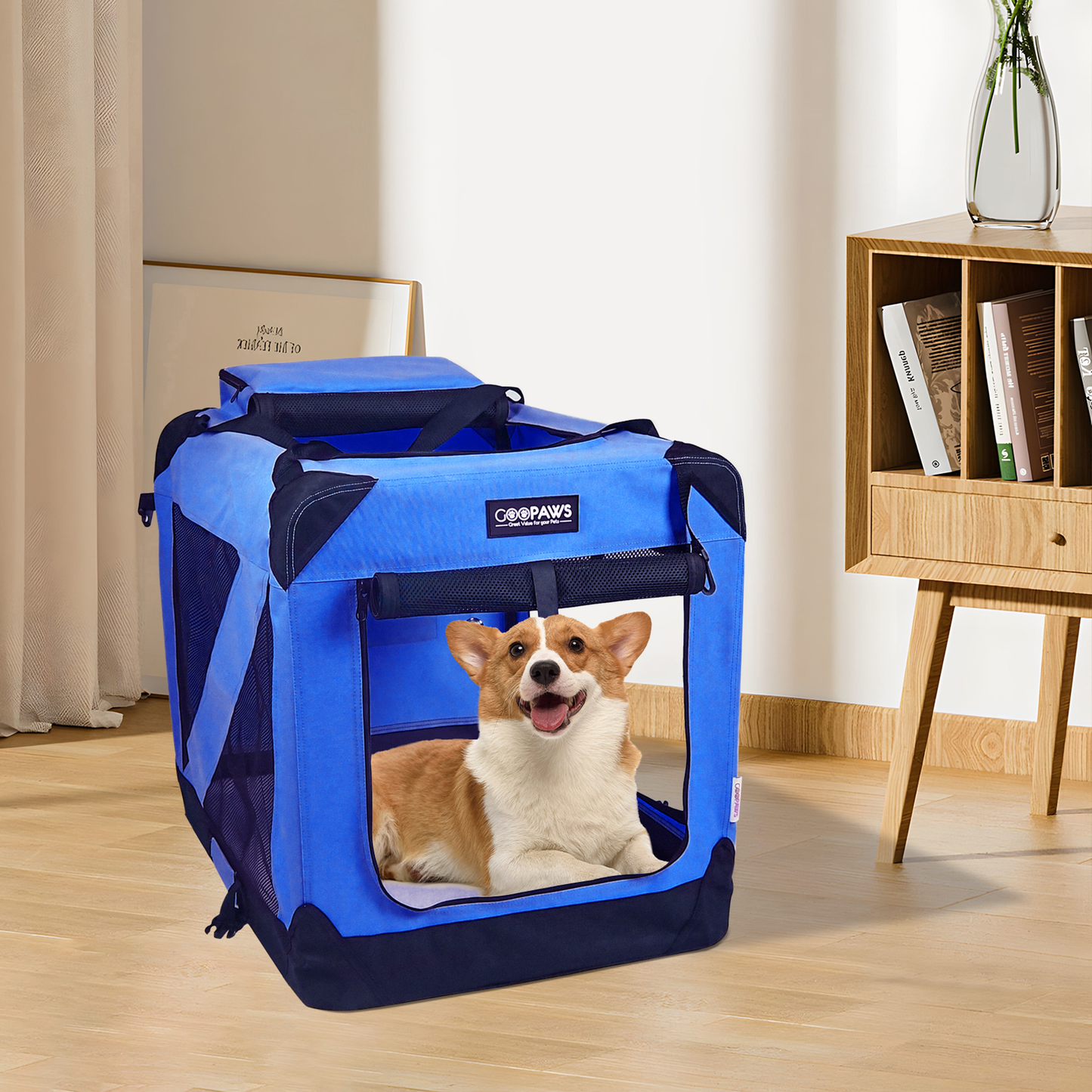 JESPET 3-Door Soft Pet Crate Kennel