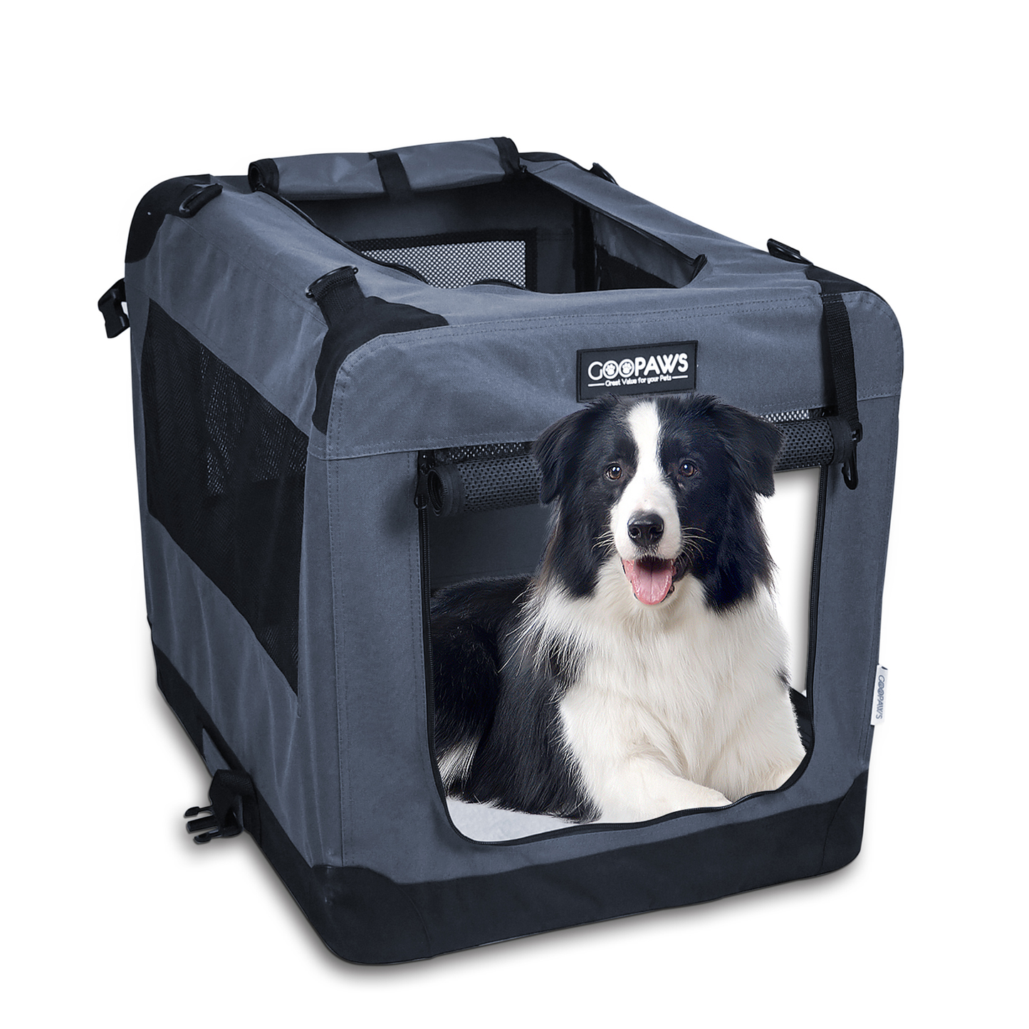JESPET 3-Door Soft Pet Crate Kennel
