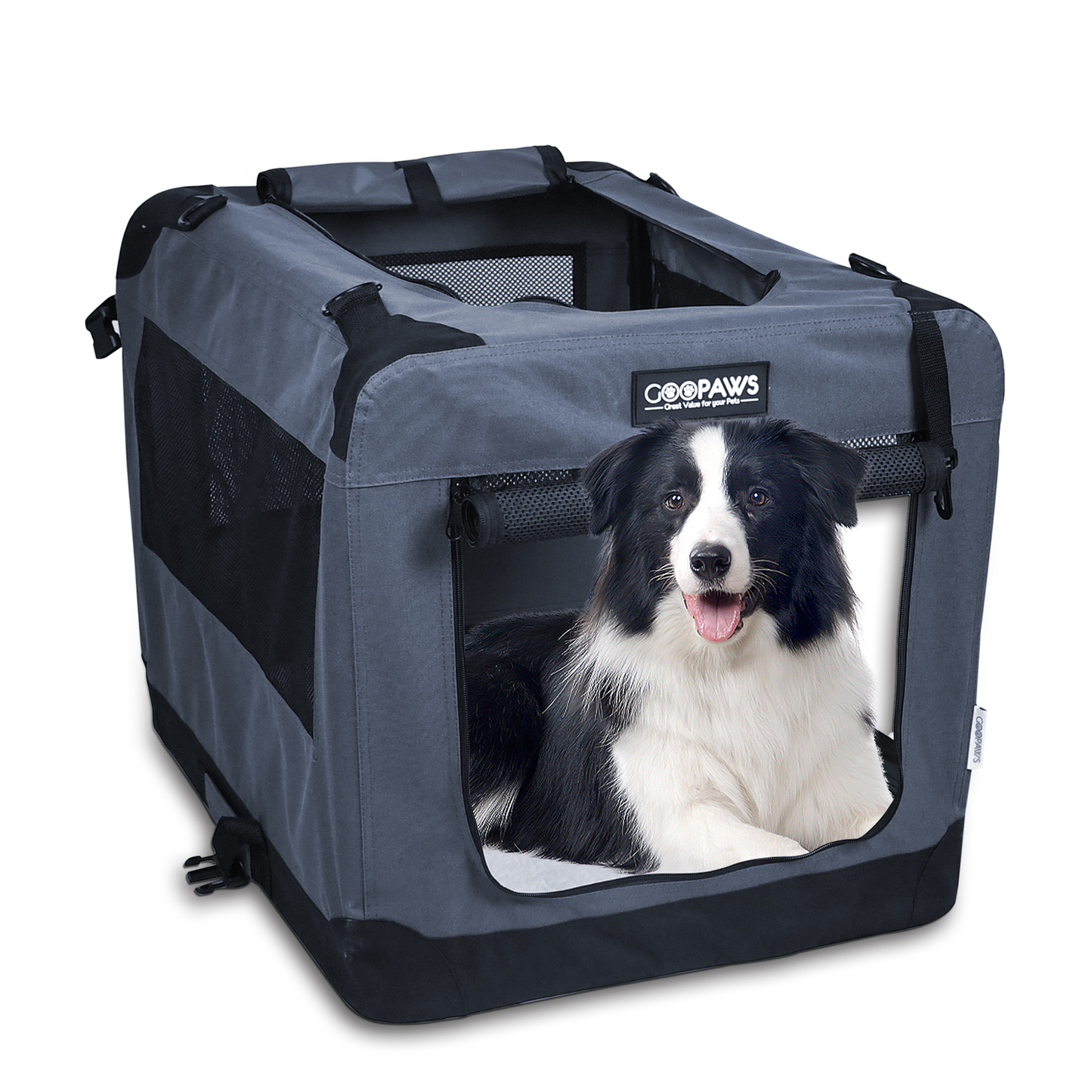 JESPET 3-Door Soft Pet Crate Kennel
