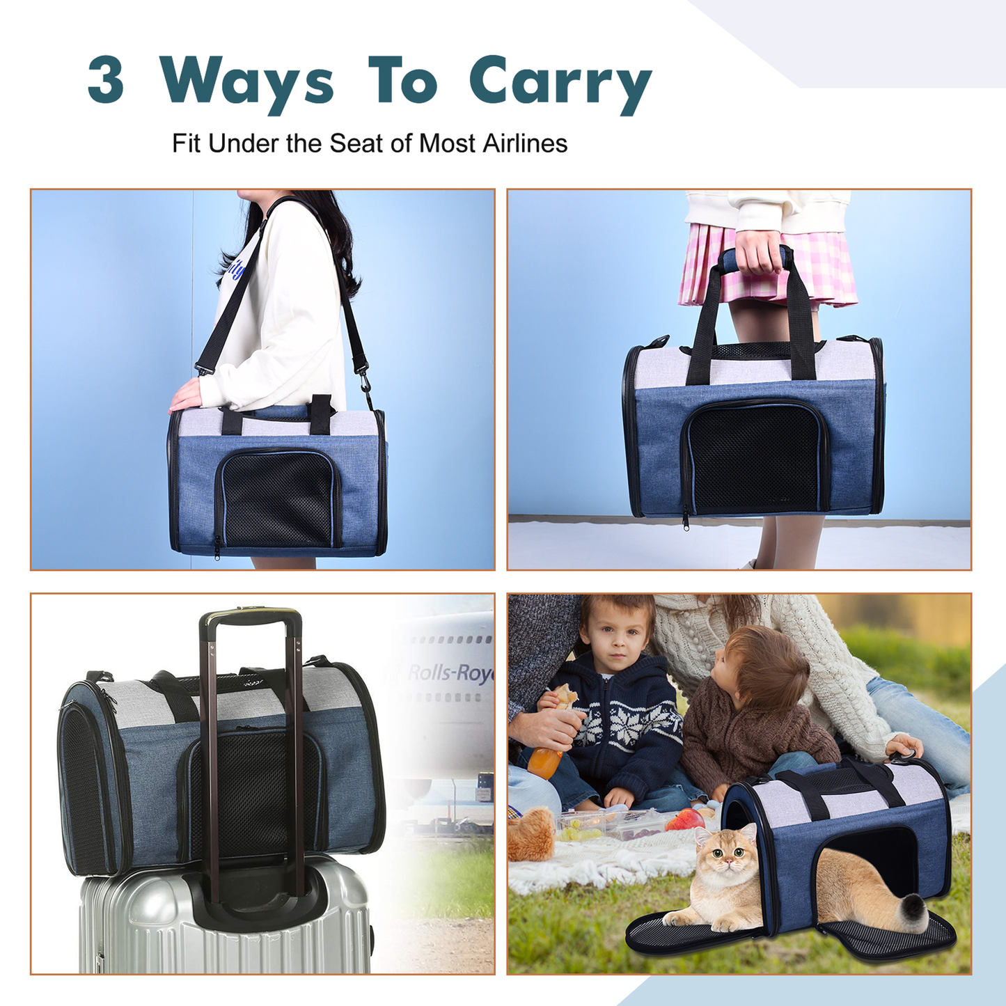 JESPET Soft-Sided Kennel Pet Carrier