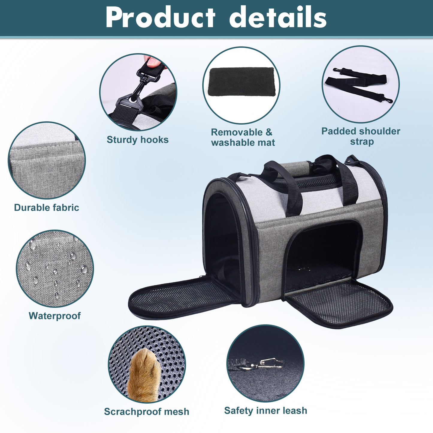 JESPET Soft-Sided Kennel Pet Carrier