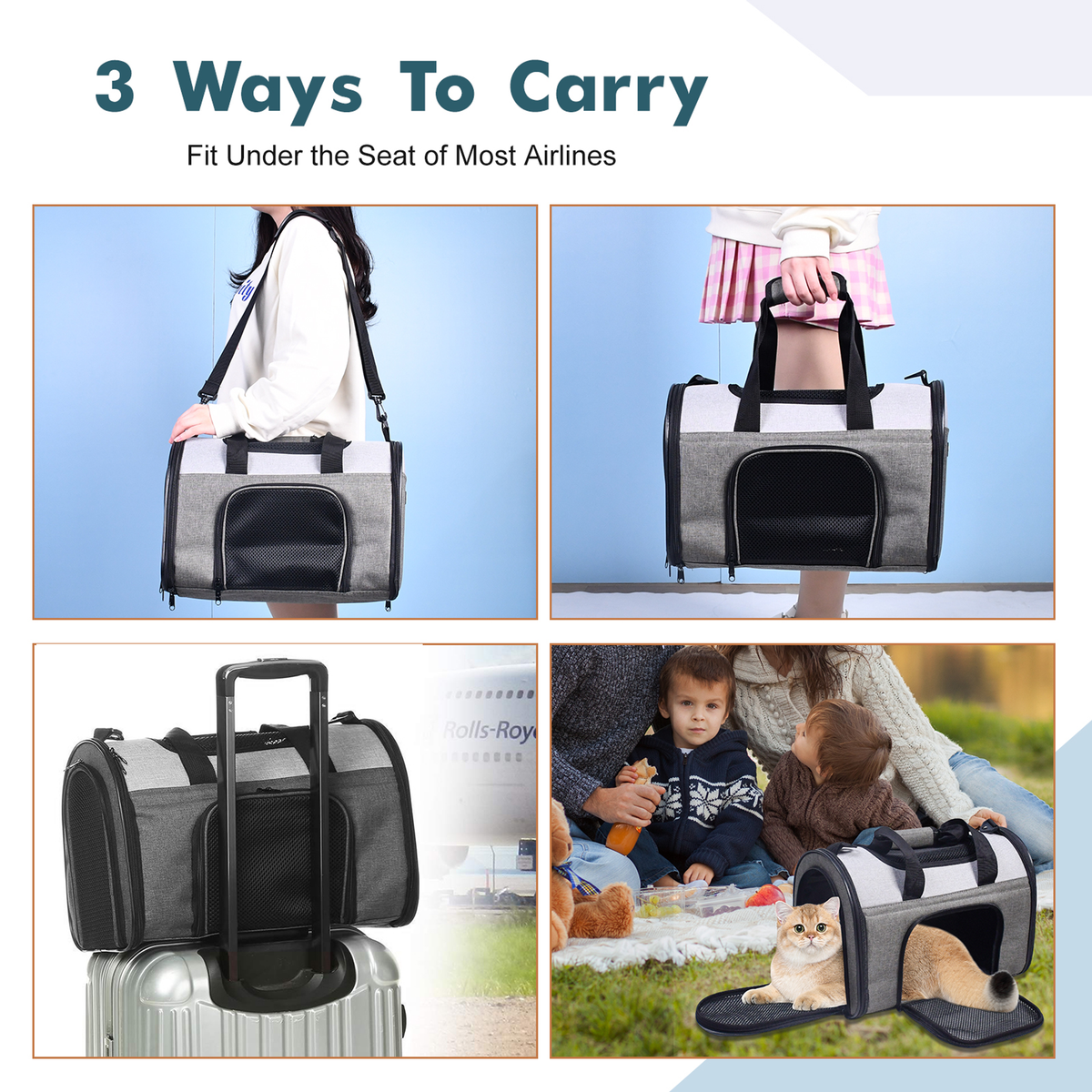 JESPET Soft-Sided Kennel Pet Carrier