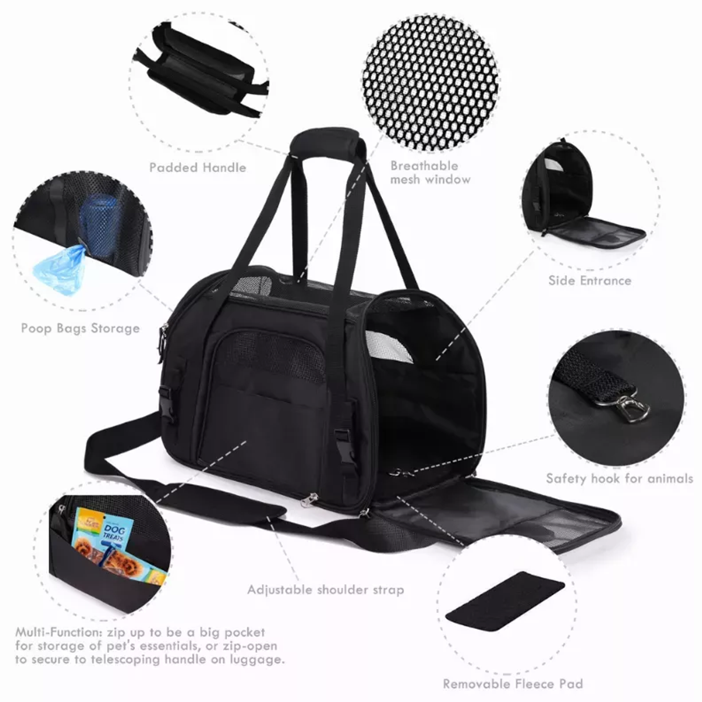 JESPET Soft-Sided Kennel Pet Carrier