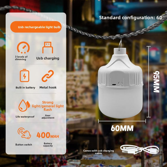 USB Rechargeable LED Emergency Light Bulb for Outdoor Camping camp-outdoor-lighting-tools product image 6