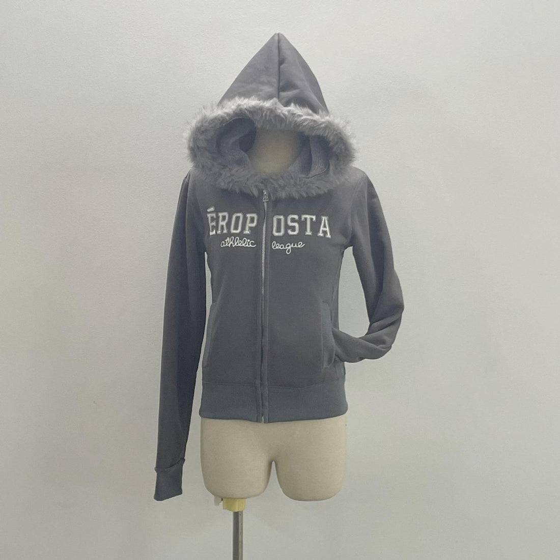 Fleece Lined Hooded Sweatshirt Coat