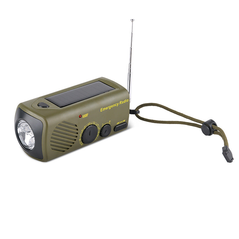 Multifunctional Solar Hand Crank Emergency Radio Flashlight