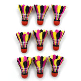 Red-skin-colored multi-colored badminton balls