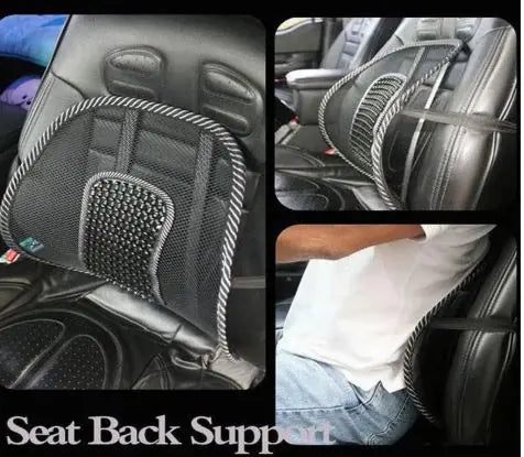 Lumbar support cushion on seat