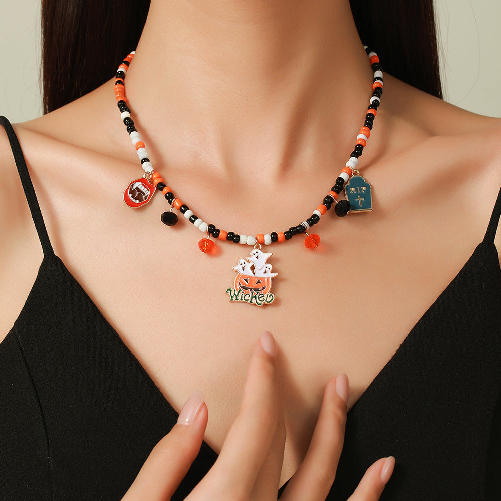 Adjustable Halloween Pendant Necklace
