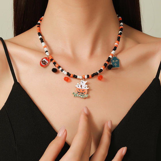Adjustable Halloween Pendant Necklace