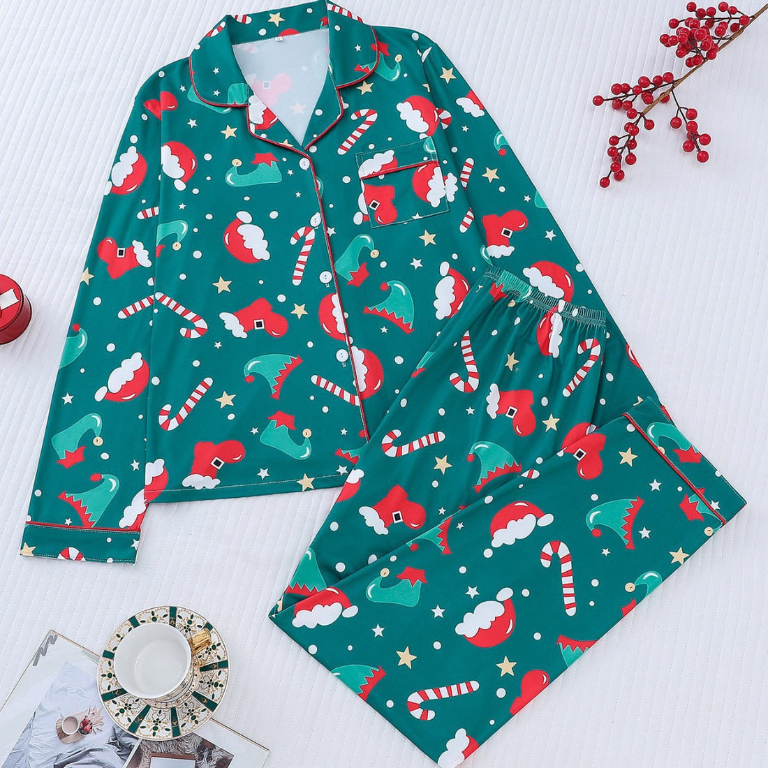 Women's Christmas Long Sleeve Pajama Set