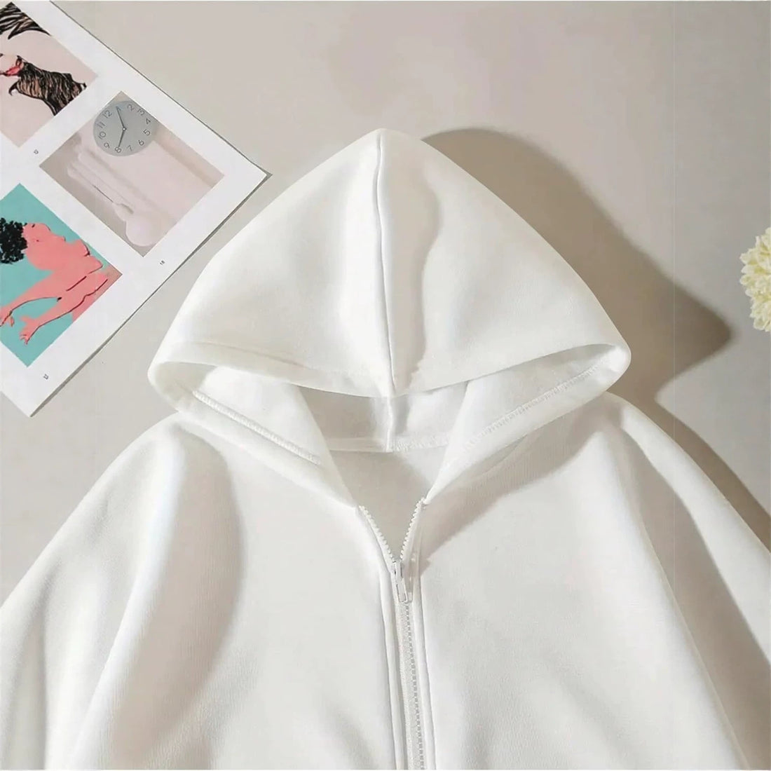 Women's Y2K Zip Up Hoodie 3D Butterfly Print Long Sleeve Loose Fit Jacket